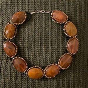 Brown statement necklace